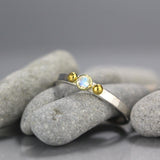 Moonstone Gold and Silver Ring