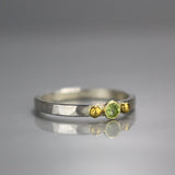 Peridot Gold and Silver Ring
