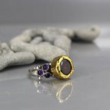 Garnet Amethyst Venus Ring