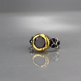 Garnet Amethyst Venus Ring