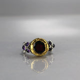 Garnet Amethyst Venus Ring