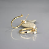 Gold Pearl Hoop Earrings