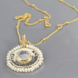 Moonstone Inspirational Happiness Necklace