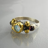Moonstone Garnet Helena Ring