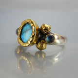 24K Solid Gold Labradorite Helena Ring