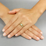 Solid Gold and Silver Helena Ring