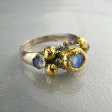 Solid Gold and Silver Helena Ring