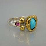 24K Gold Turquoise Helena Ring