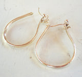 Gold Hammered Hoop Earrings
