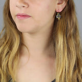 Champagne CZ Pearl Bee Earrings