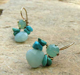 Turquoise Bee , Swarovski Crystals and Amazonite