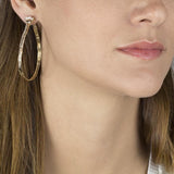 Extra Large Hammered Hoop Earrings, Carnelian Hoop Earrings, Gemstone Hoop Earrings, Organic XL Hoop Earrings - More Gemstones Available!