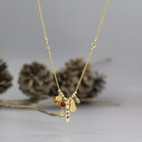 Gold Hebrew Engraved Abundance Necklace, Meaningful Gifts, Empowerment Gifts, Gemstone Charm Necklace, Carnelian, Citrine, Pearl