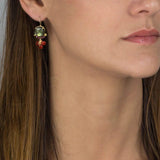 Labradorite Earrings, Carnelian Drop Earrings, Bridal Earrings, Wedding Earrings, Mothers Day Gift, Bridesmaid Earrings, Cluster Earrings