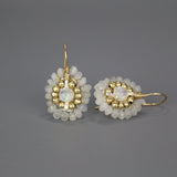 Moonstone Mandala Earrings, Small Mandala Earrings, Moonstone Jewelry, Unique Earrings, Mothers Day Gift, Moonstone Bridal Earrings
