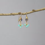 Labradorite Earrings, Amazonite Earrings, Small Earrings, Dainty Earrings, Bohemian Wedding, Boho Chic Bridal Earrings, Light Blue Earrings