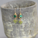 Green Zircon Peridot Drop Earrings | Green Jewelry | Summer Earrings | Dainty Earrings | Delicate Jewelry | Minimalist Gemstone Earrings