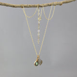 Birthstone Necklace, Natural Gemstone Necklace, Mom Necklace, Charm Necklace, Family Necklaces for Women, Personalized Necklace, Gift Ideas