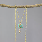 Turquoise Jewelry Set, Jasmine Earrings and Necklace Set, Flower Earrings, Turquoise Pendant Necklace, Turquoise Wedding, Turquoise Earrings