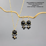 Small Labradorite Garnet Cluster Dangle Gemstone Earrings