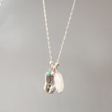 Personalized Necklace, Engraved Necklace, Initials Necklace, Love Necklace, Gemstone Necklace, Birthstone Necklace, Christmas Necklace Gift