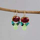 Big Statement Gemstone Drop Earrings