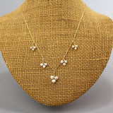 Pearl Cluster Necklace, Dainty Necklace, Layering Necklace, Pearl Jewelry, Wedding Necklace, Pearl Bridal Necklace, Minimalist Necklace