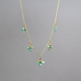 Blue Amazonite Necklace, Cluster Necklace, Layering Necklace, Bridesmaid Gift, Wedding Necklace, Layered Necklace, Amazonite Jewelry