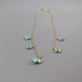 Blue Amazonite Necklace, Cluster Necklace, Layering Necklace, Bridesmaid Gift, Wedding Necklace, Layered Necklace, Amazonite Jewelry