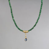 Labradorite Pendant Necklace, Eye Necklace, Aventurine Necklace, Green Gemstone Necklace, Statement Necklace, Unique Labradorite Necklace