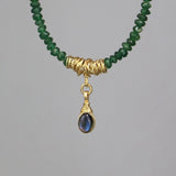 Labradorite Pendant Necklace, Eye Necklace, Aventurine Necklace, Green Gemstone Necklace, Statement Necklace, Unique Labradorite Necklace