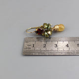 Unique Gemstone Earrings, Dainty Earrings, Carnelian Drop Earrings, Cluster Earrings, Boho Earrings, Colorful Wedding Earrings, Petite