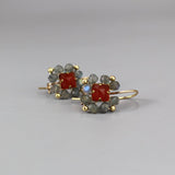 Square Earrings, Carnelian Earrings, Labradorite Earrings, Gemstone Earrings, Unique Earrings, Small Drop Earrings, Handmade Earrings
