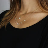 Pearl Cluster Necklace, Dainty Necklace, Layering Necklace, Pearl Jewelry, Wedding Necklace, Pearl Bridal Necklace, Minimalist Necklace