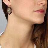Garnet Gold Filled Cherkes Earrings