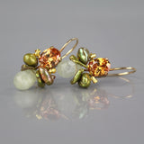 Champagne Zircon Jade Bee Earrings