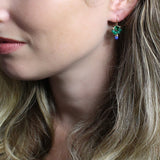Green Blue Petite Dancer Earrings