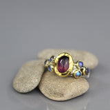 Solid Gold Amethyst Helena Ring