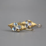 Moonstone Third Eye Earrings in Gold Filled