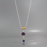 Twisted Amethyst necklace in Sterling Silver