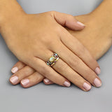 Silver Garnet Turquoise Caterina Ring