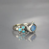 Silver Labradorite Turquoise Caterina Ring