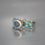 Silver Labradorite Turquoise Caterina Ring