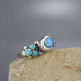 Silver Labradorite Turquoise Caterina Ring