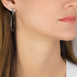 Silver Pearl Hoop Earrings