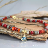 Labradorite Carnelain Eye Necklace