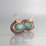 Faceted Labradorite Mandala Earrings