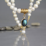 Pearl Labradorite Pendant Necklace