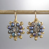 Labradorite Small Mandala Earrings