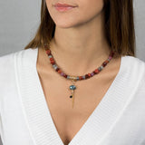 Labradorite Carnelain Eye Necklace
